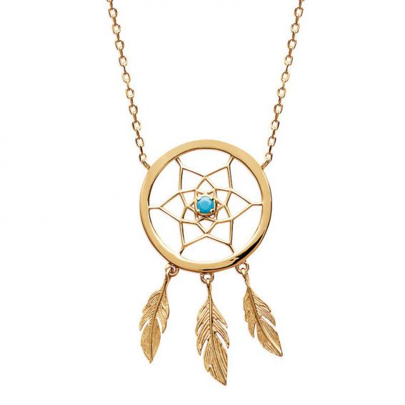 18k gold plated turquoise...