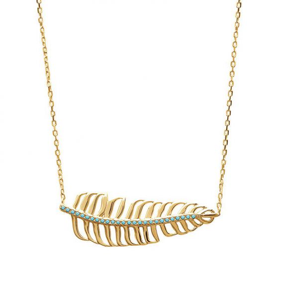 Large gold-plated turquoise...