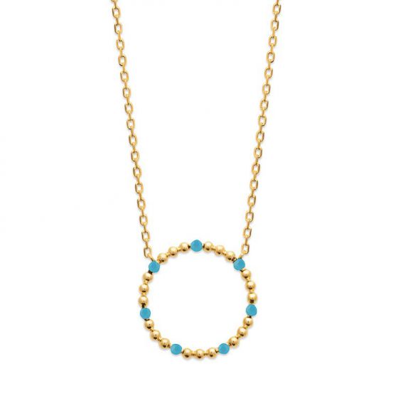 18K Email gold plated necklace