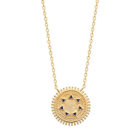 18K Email gold plated necklace