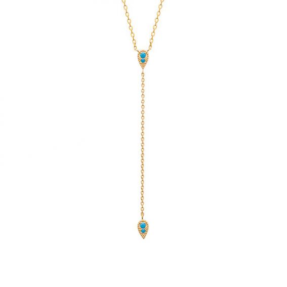Bijou argent/plaqué or 18K PS gold plated necklace
