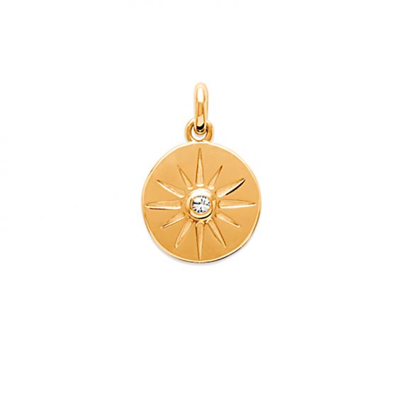 18k zirkonium vergulde hanger