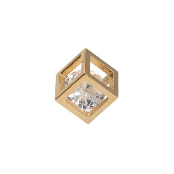 Charm Hollow Cube Stone doré | Pendentif de la marque iXXXi