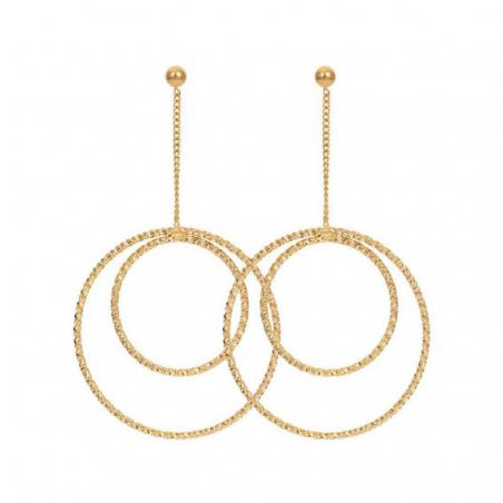 Perceuses iXXXi Zen dorées - Boucles d'oreilles