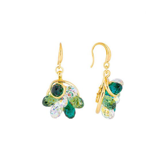 Boucles d'oreilles Andrea Marazzini - Cristal Swarovski Extra Small Bouquet Emerald