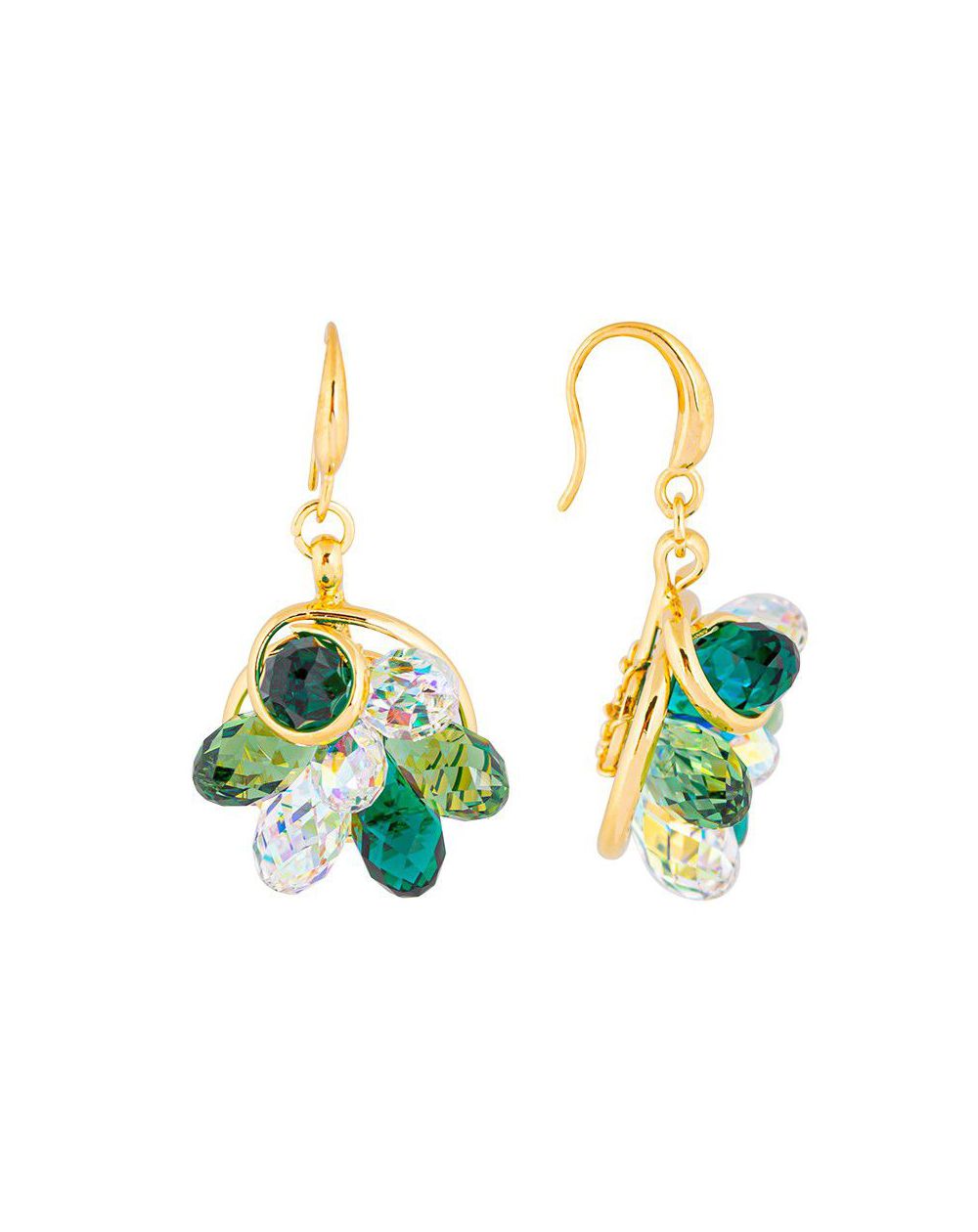 Boucles d'oreilles Andrea Marazzini - Cristal Swarovski Extra Small Bouquet Emerald