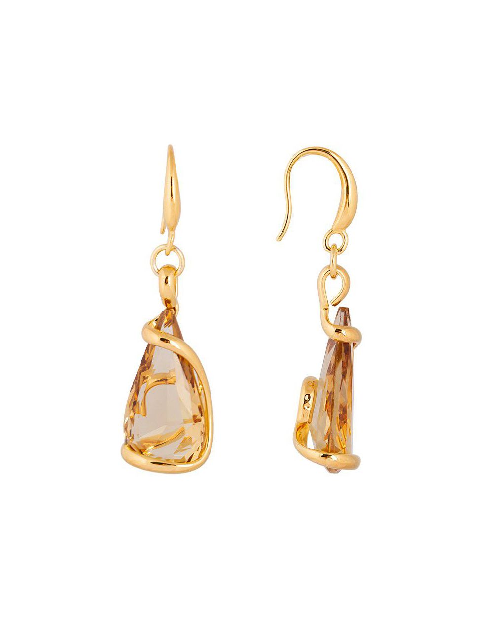 Boucles d'oreilles Andrea Marazzini - Cristal Swarovski Florence Golden Shadow courtes