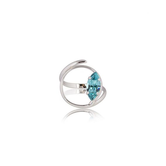Andrea Marazzini - Bague cristal Swarovski Navette Light turquoise