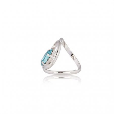 Andrea Marazzini - Bague cristal Swarovski Navette Light turquoise