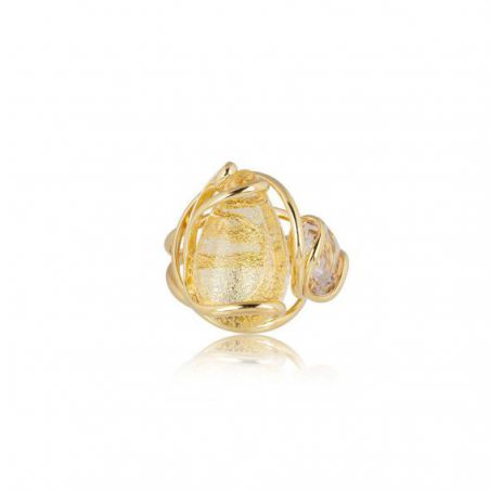 Andrea Marazzini - Bague cristal Swarovski Venice Deluxe Gold Double Cristal