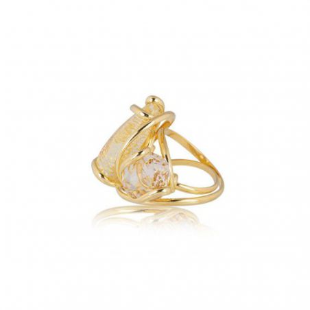 Andrea Marazzini - Bague cristal Swarovski Venice Deluxe Gold Double Cristal