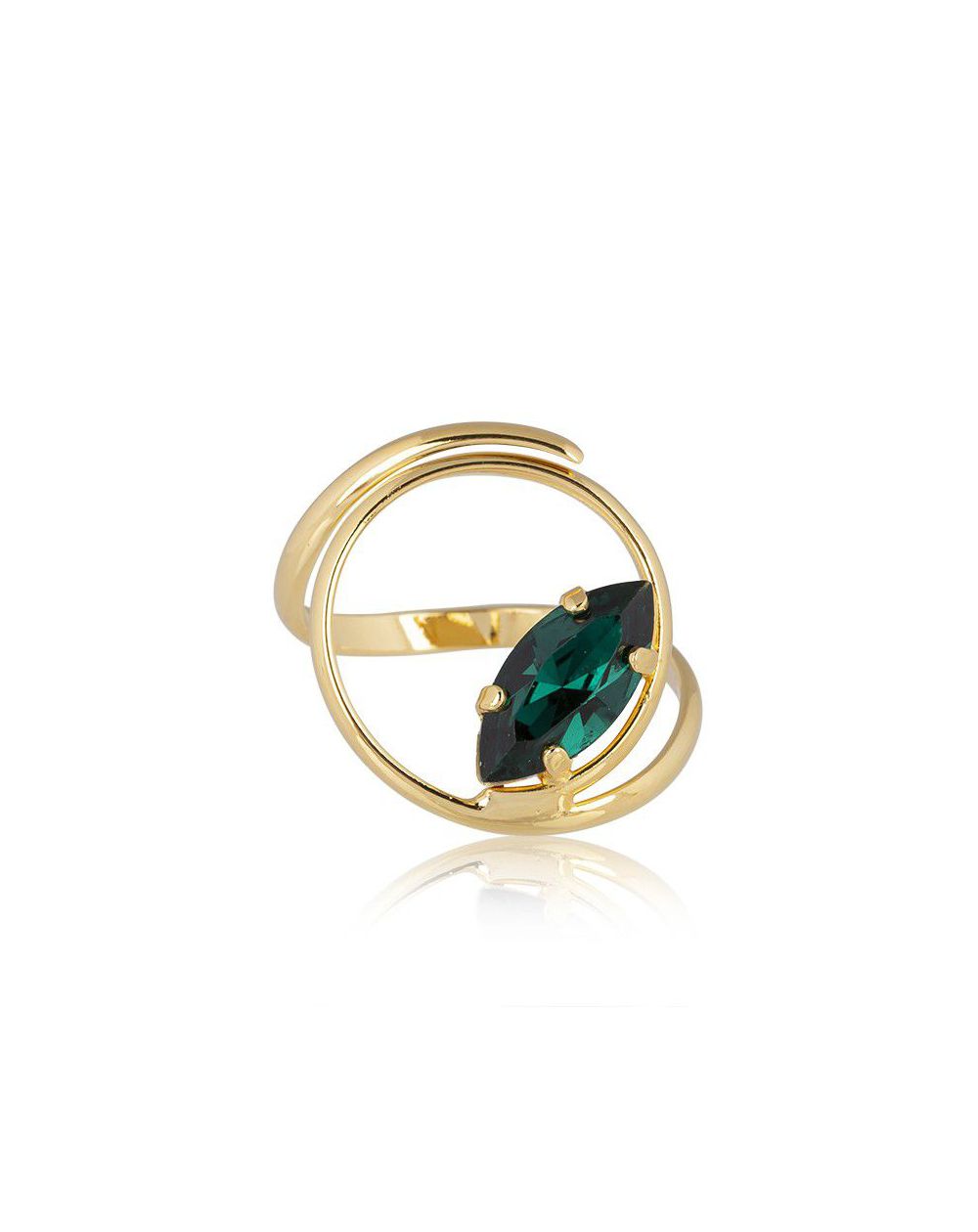 Andrea Marazzini - Bague cristal Swarovski Navette Emerald Medina
