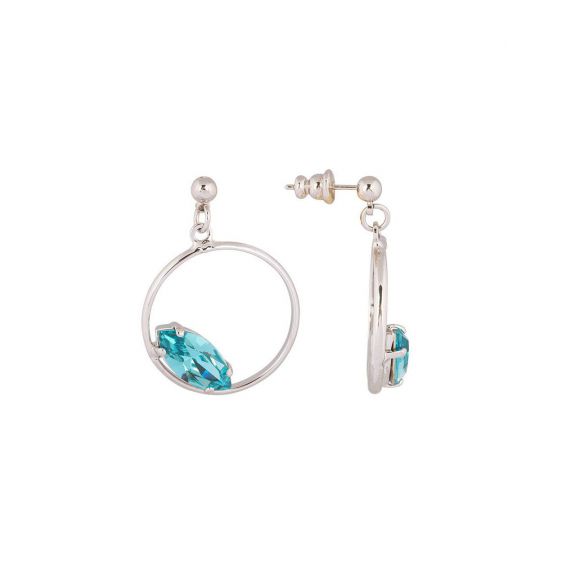 Boucles d'oreilles Andrea Marazzini - Cristal Swarovski Navette Light Turquoise
