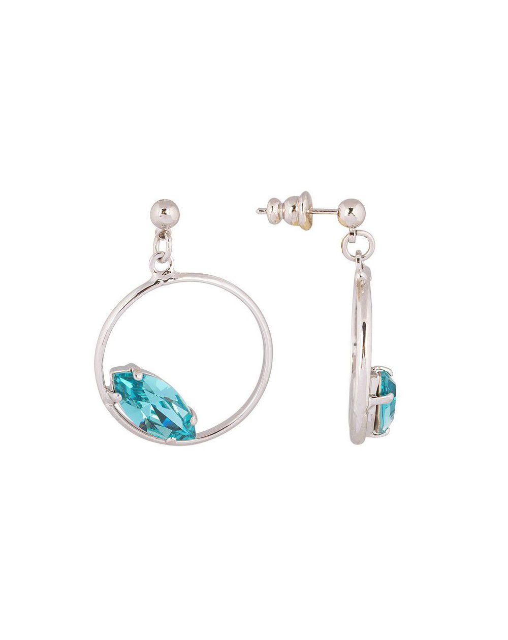 Boucles d'oreilles Andrea Marazzini - Cristal Swarovski Navette Light Turquoise