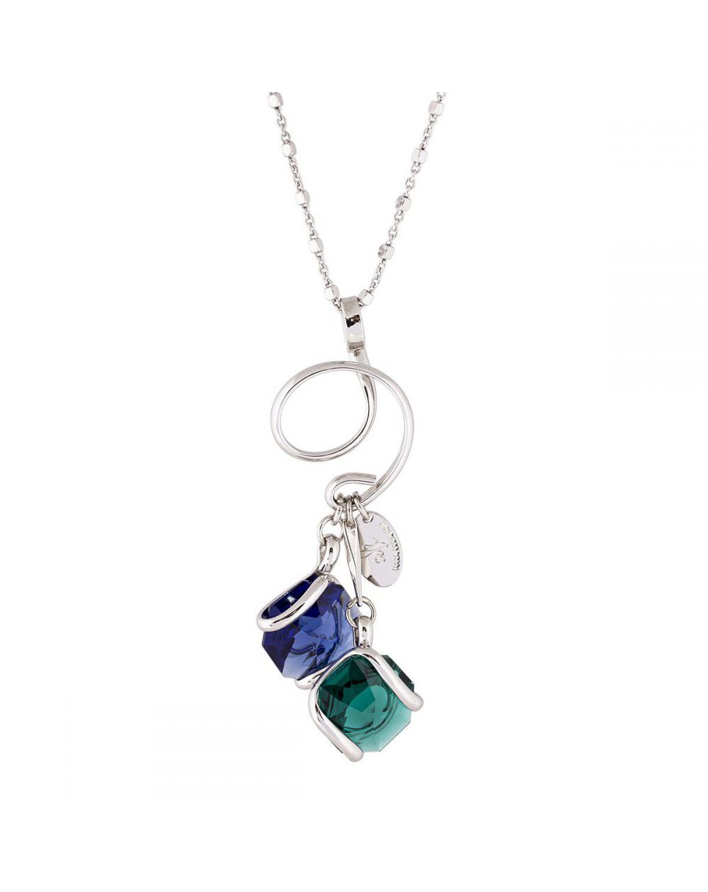 Collier Andrea Marazzini - Cristal Swarovski Octagon F25 Emerald/Blue