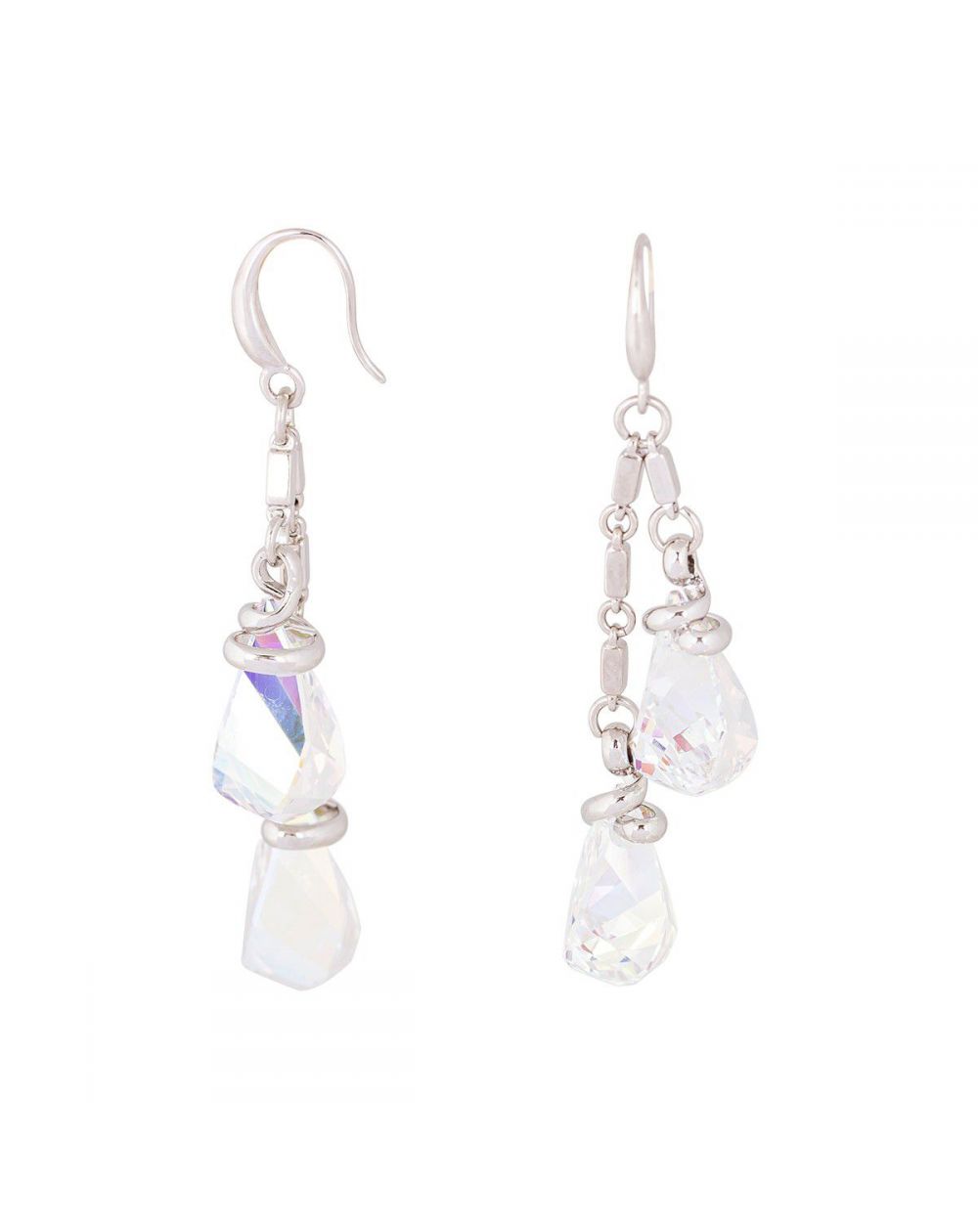 Boucles d'oreilles Andrea Marazzini - Cristal Swarovski Helix AB Boucles doubles