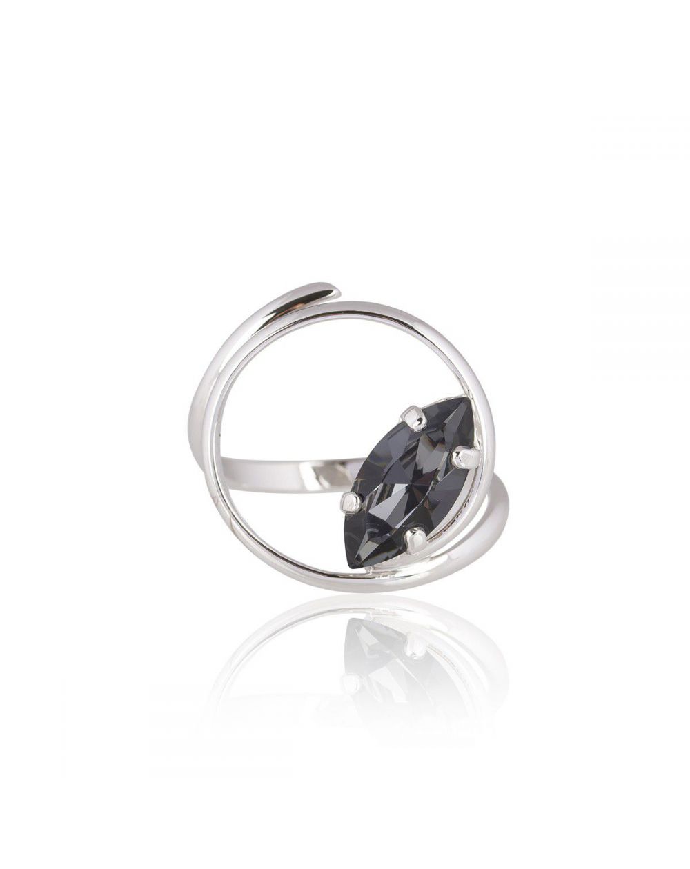 Andrea Marazzini - Bague cristal Swarovski Navette Silver Night