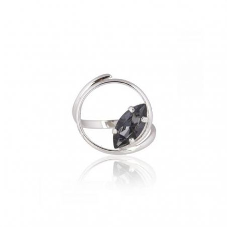 Andrea Marazzini - Bague cristal Swarovski Navette Silver Night