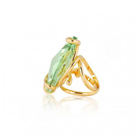 Andrea Marazzini - Bague cristal Swarovski Big Drop Peridot