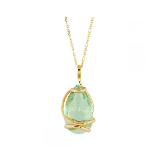 Collier Andrea Marazzini - Cristal Swarovski Big Drop Peridot