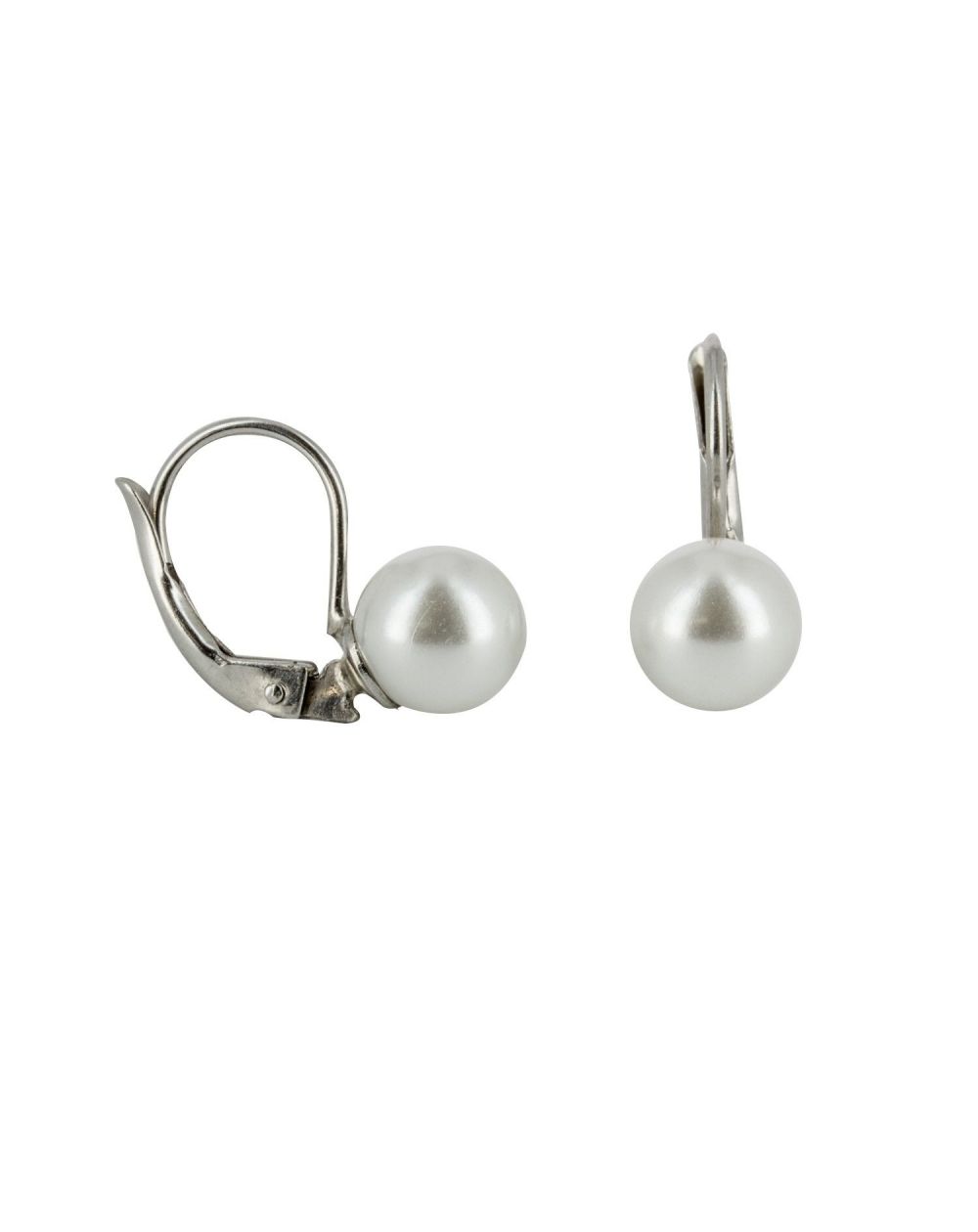 Bijou en argent - Earrings white pearl