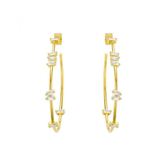Boucle d'oreille MYA BAY Baguette Hoops - BO-190 - Mya Bay