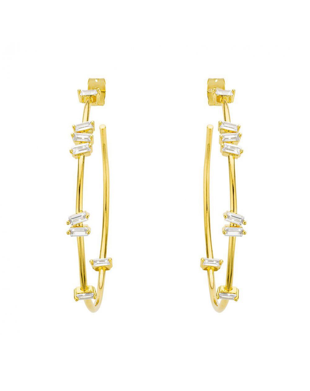 Boucle d'oreille MYA BAY Baguette Hoops - BO-190 - Mya Bay