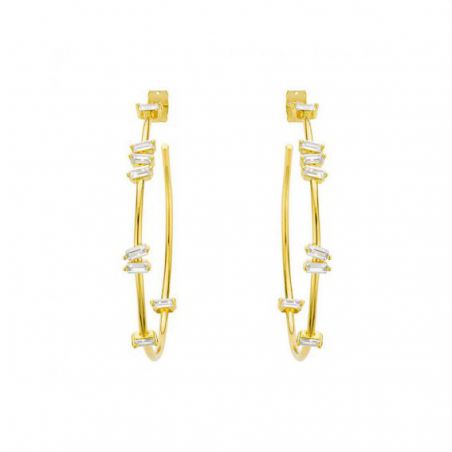 Boucle d'oreille MYA BAY Baguette Hoops - BO-190 - Mya Bay