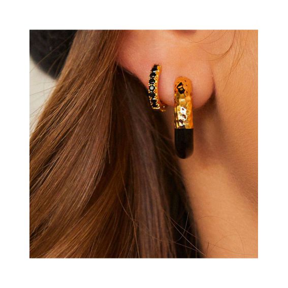 Boucle d'oreille MYA BAY Black Delhi - BO-194 - Mya Bay