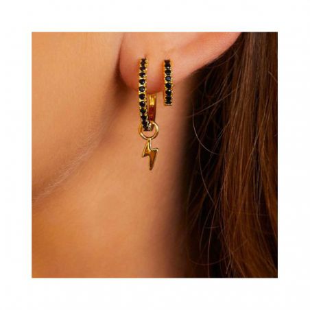 Boucle d'oreille MYA BAY Black Lovely Delhi - BO-195 - Mya Bay