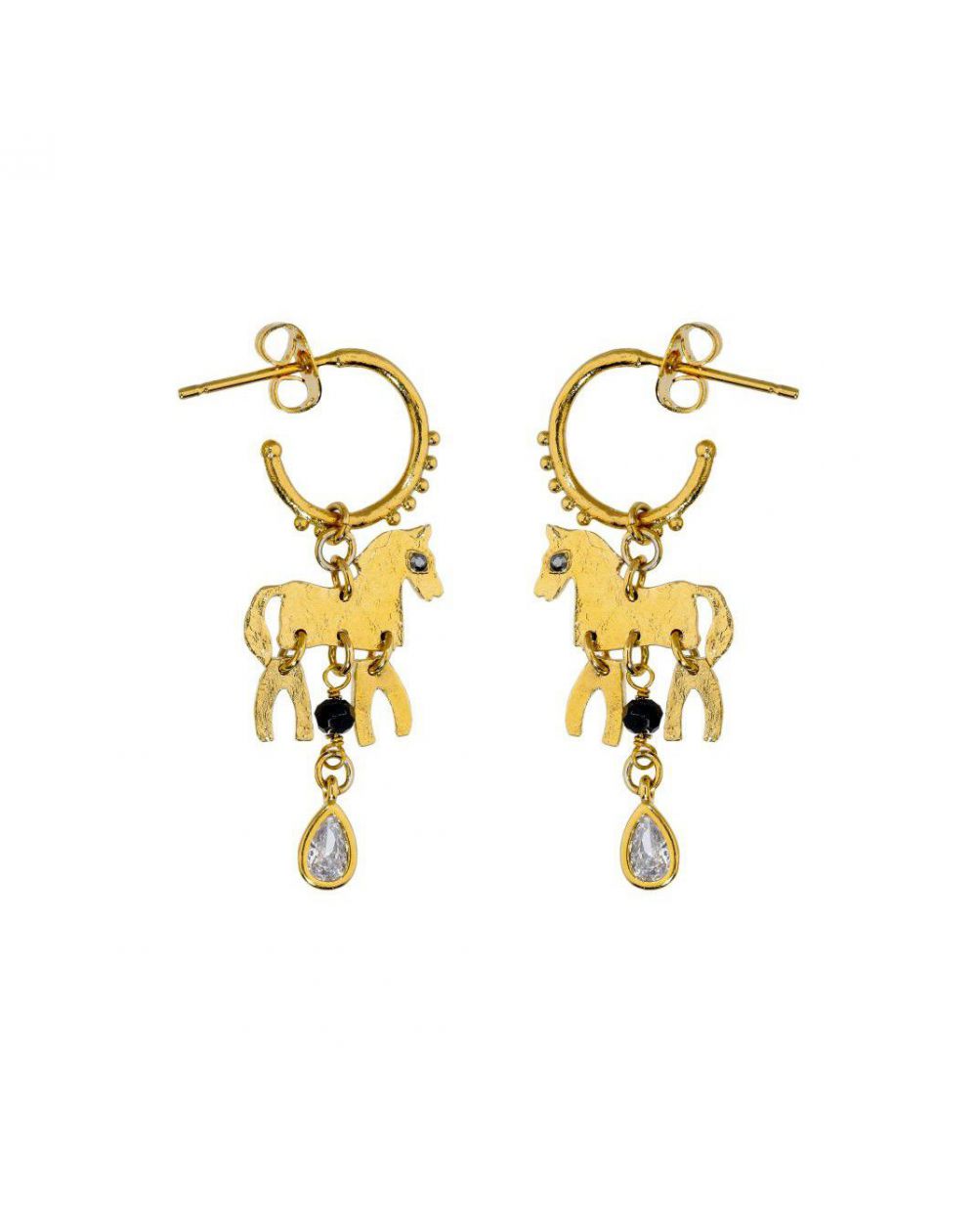 Boucles d'oreilles Hipanema Mustang doré - Marque Hipanema