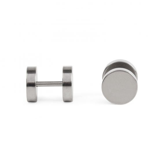 Bijou en argent - Nep silver round plug spacer