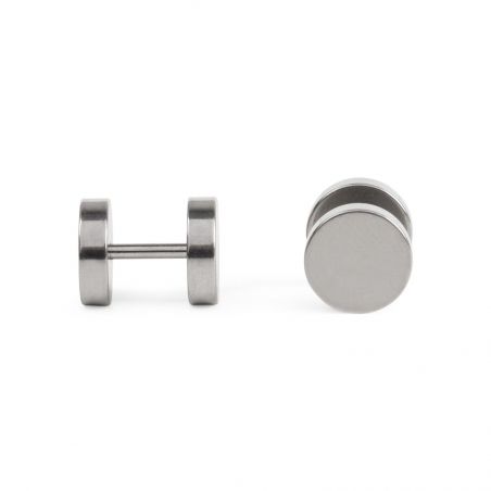 Bijou en argent - Nep silver round plug spacer