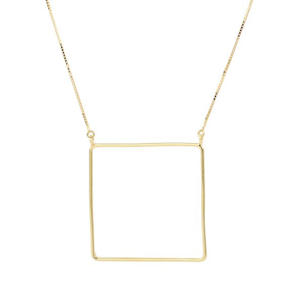 Bijou en argent - square necklace in gold 925