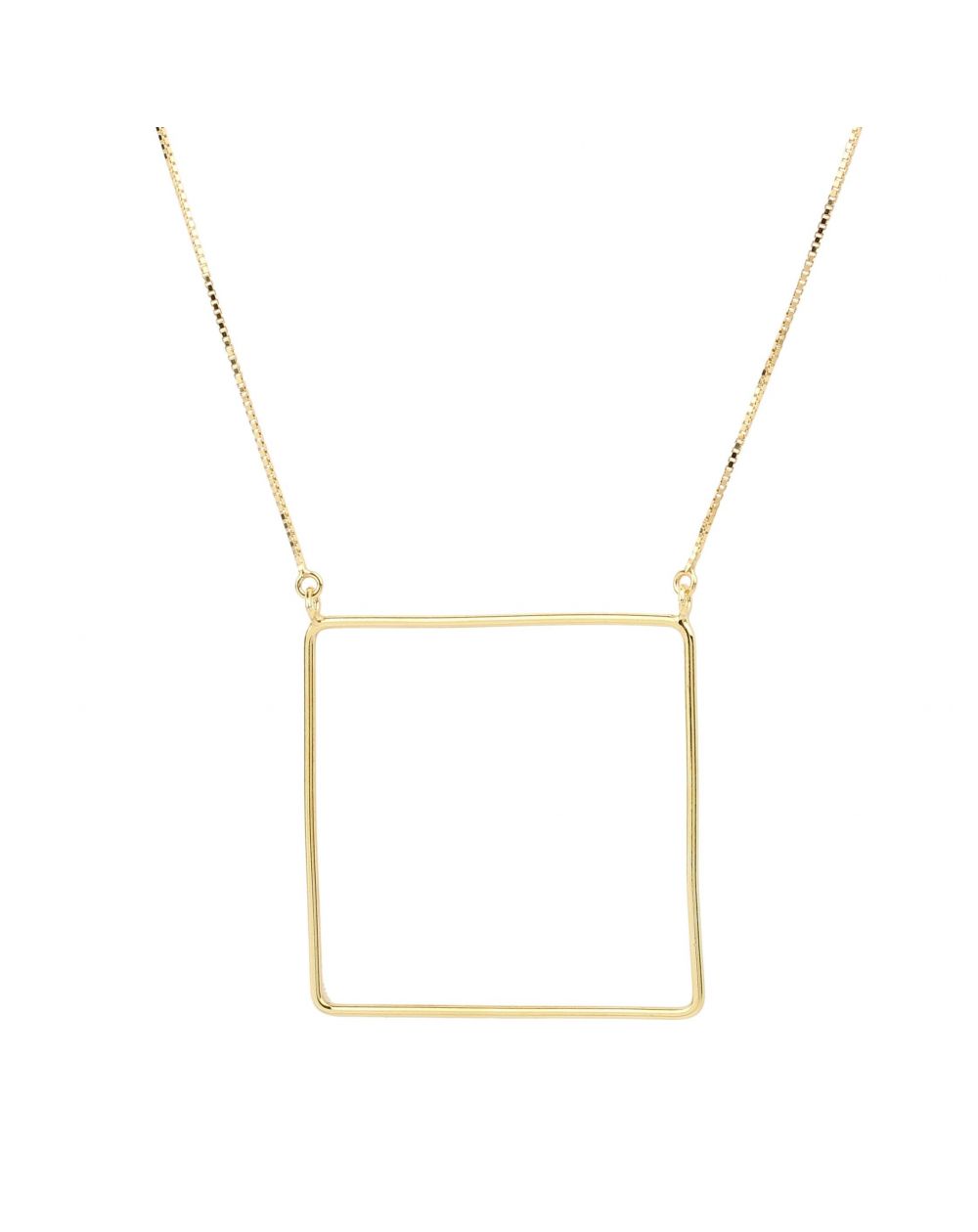 Bijou en argent - square necklace in gold 925