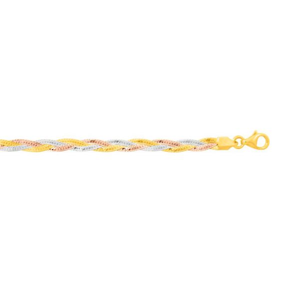 2mm gold tricolor braided...