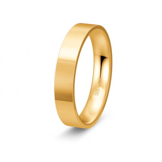 Bijou or et personnalisé Alliance Ribbon Comfort 4mm 18 carat yellow gold