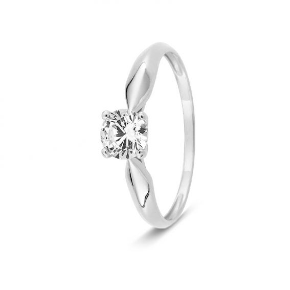 9 carat twisted solitaire ring