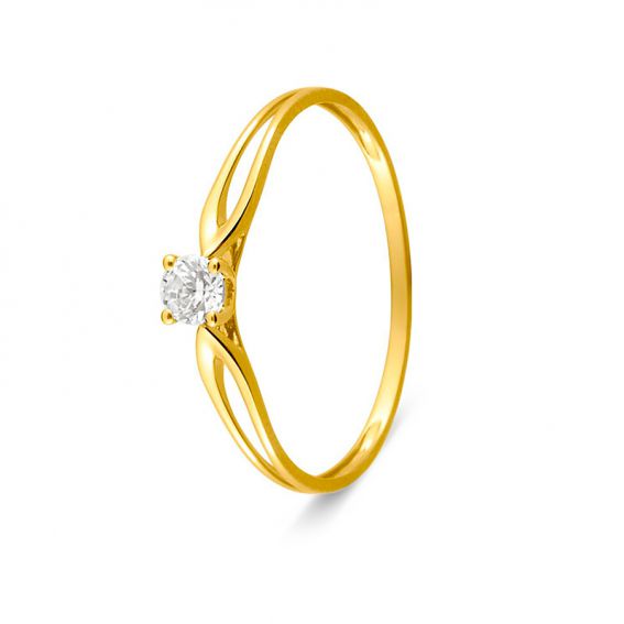 Solitaire 9 carat yellow gold