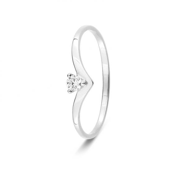 Solitaire tip 9 carat white...