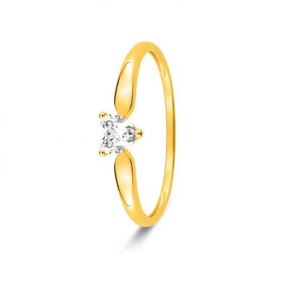 Bijou or et personnalisé 9 carat yellow solitaire ring gold