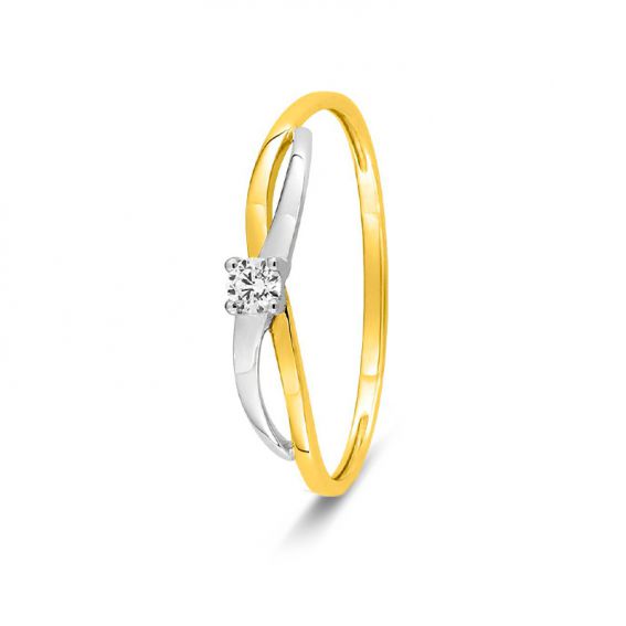 Two-tone solitaire X shape...
