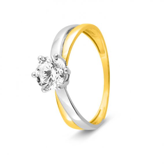 Solitaire 2 two-tone rings...