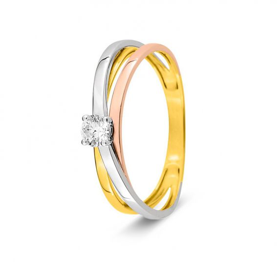 Bijou or et personnalisé 9 carat golden solitary solitaire ring