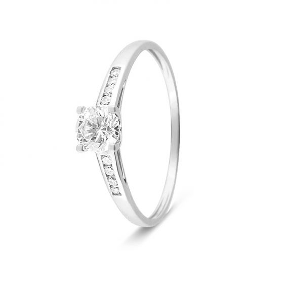 Solitaire on rail 9 carat...