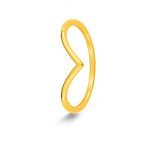 9 carat yellow golden tip ring