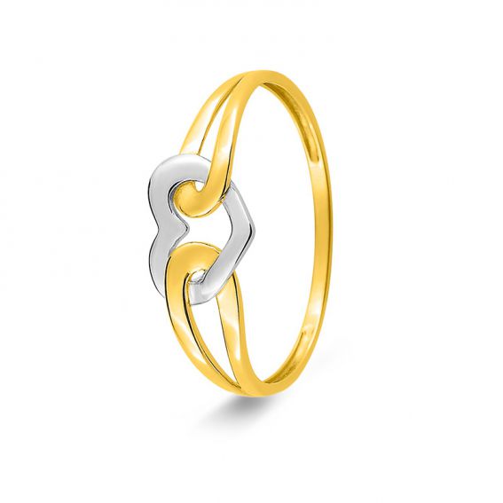 Bague lien coeur bicolore...