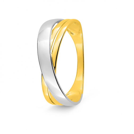 9 carat two color triple ring