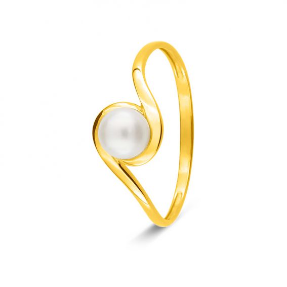 Bague perle or jaune 9 carats