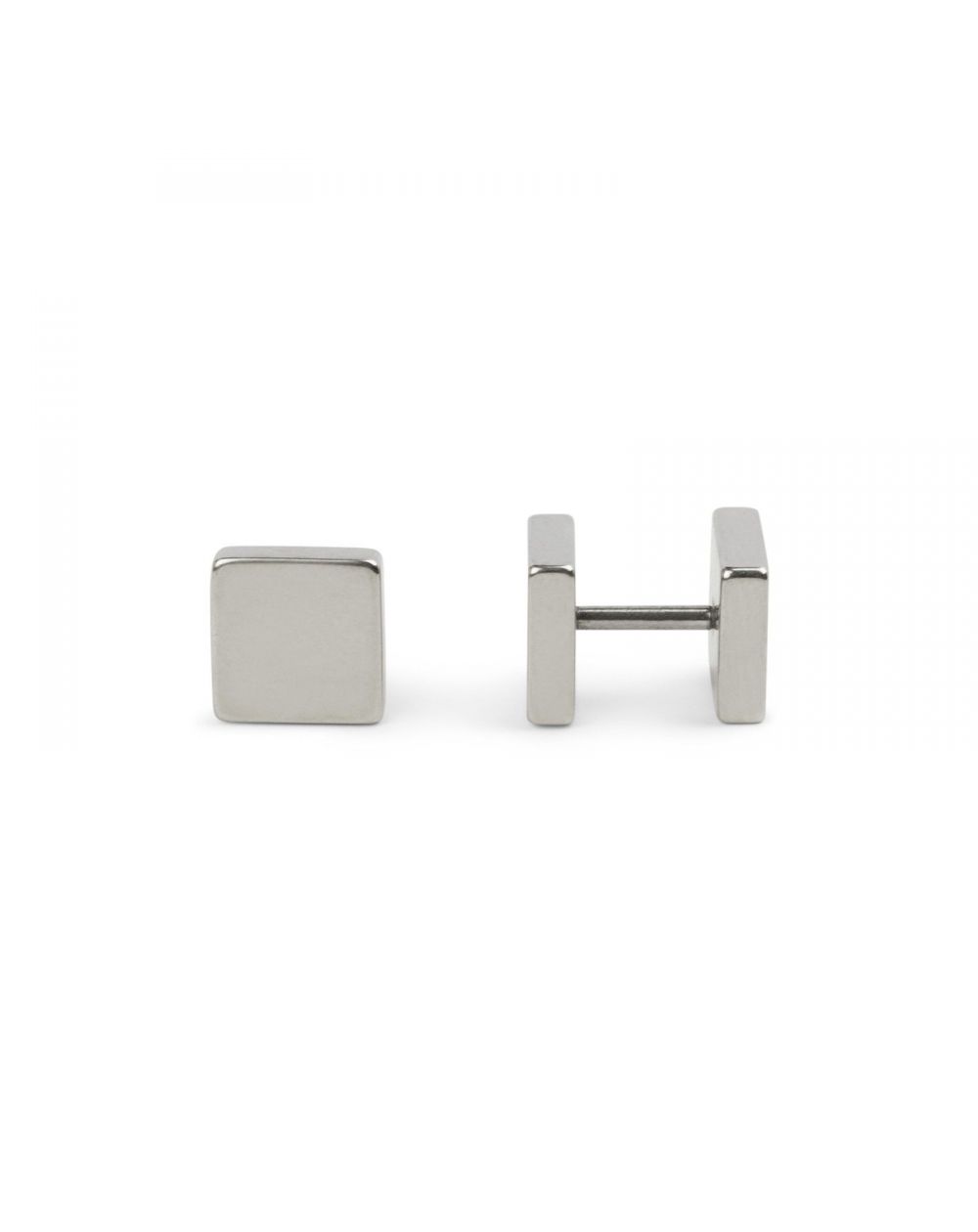 Bijou en argent - Fake plug 8mm silver square retractor